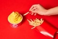 French Fry frozen yogurt is one of 16 Handles' first forays in savory ice cream flavors. Image provided by 16 Handles